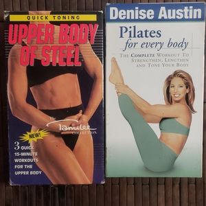 Set of VHS Tapes Quick Toning: Upper Body of Steel And Pilates for Every Body